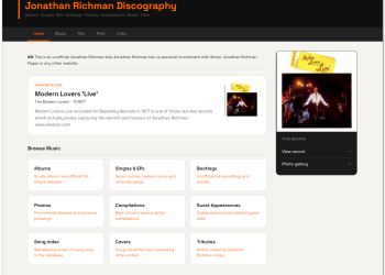 Simes’ Jonathan Richman Pages
